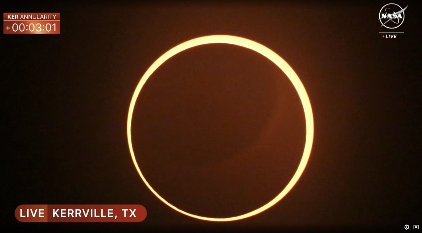 Ring of fire eclipse over SW part of USA