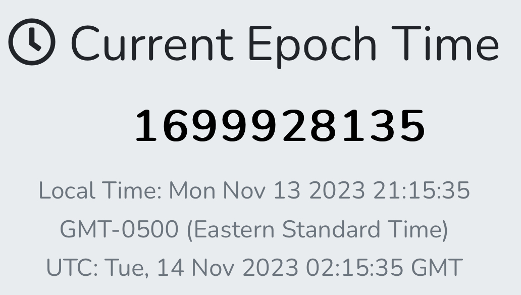 The current Unix epoch time as I slave over a hot keyboard is: