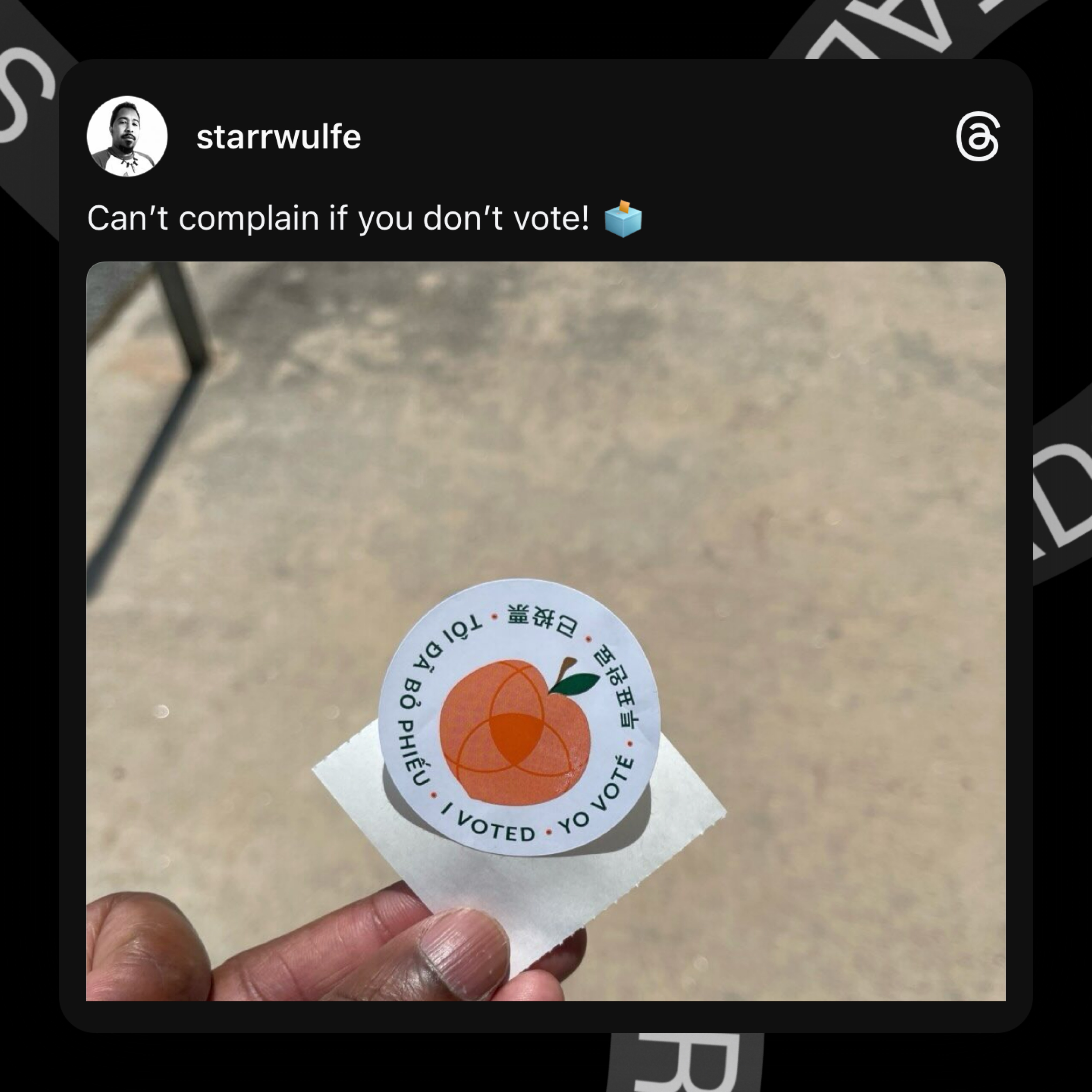 Reblog of starrwulfe: Can’t complain if you don’t vote! 🗳️